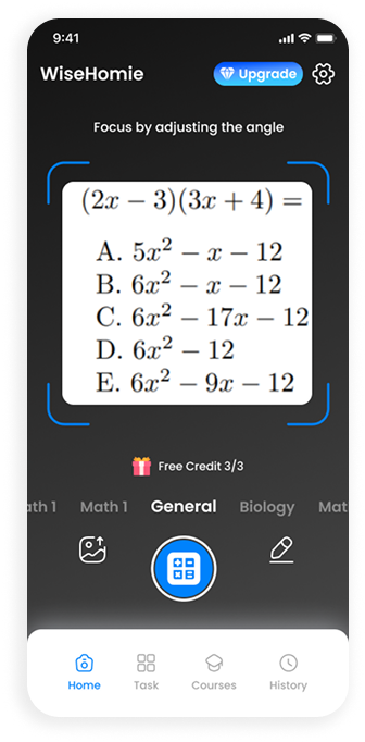 Math problem solving screen